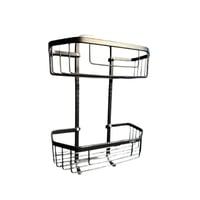 رف حمام أسود يثبت على الحائط من الستانلس ستيل SUS3...