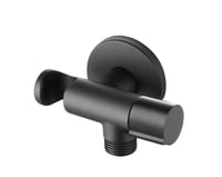 كوع شطاف مخفي اسود مدور مع حامل شطاف