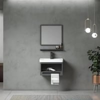 مغسلة معلقة 3 قطع – تصميم عصري ومتين مقاس 43 سم