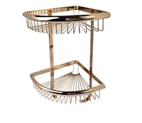 رف ادوات الاستحمام دورين زاوية ستانلس ستيل ذهبي او...