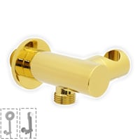 كوع شطاف مخفي ذهبي مدور مع حامل شطاف