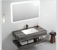 مغسلة بورسلان مودرن أسود مطفي مقاس 80 سم