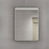 مرايا إطار المنيوم كروم مطفي مقاس (50*70)