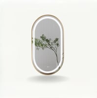 مرايا ليد مودرن 2 لون اطار أسود مقاس (120*60)