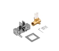 خلاط شطاف مخفي مربع مع حامل لون كروم لامع