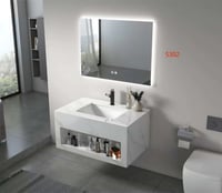 مغسلة حمام رخام صناعي مودرن - مقاس 80 سم - موديل 5...