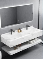 مغسلة رخام صناعي حوضين