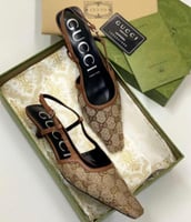 كعب قوتشي هاي كوالتي لون بيج وبني