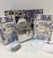 شنطة ديور لامع حجم صغير شنط حفلات لامعة مع الملحقا...