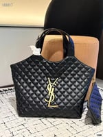 شنطة سانلوران حجم وسط جلد مع محفظة