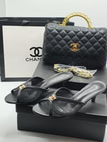 طقم شانيل درجة اولى كعب + شنطة