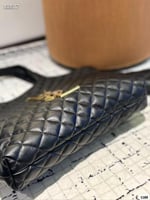 شنطة سانلوران حجم وسط جلد مع محفظة