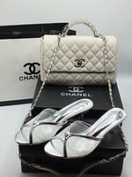 طقم شانيل درجة اولى كعب + شنطة