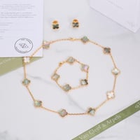 طقم فان كليف سلسال قصير مع حلق واسواره