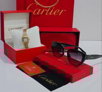 طقم هدايا نظارة كارتير كوالتي وساعه ضمان سنتين مع...