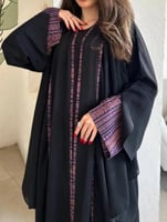 عباية كريب واطراف كشميري مقاس 56