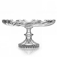 طبق كريستال سيف بلص تويست مسطح بقاعدة 30سم