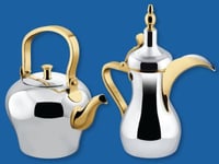 طقم مرحبا ابريق ودلة رقم 1 ذهبي وفضي