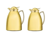 طقم ترامس بلص ساده ذهبي مطفي يد لامع 1L/0.7L