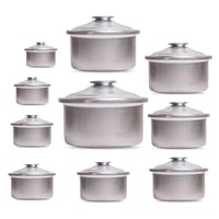 طقم قدور ابوتاج الهندي 10 مقاسات 9*18