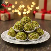 حلوى المن والسلوى مغطاة بالفستق الحلبي المبشور