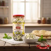 لبنة مكورة بالزيت مع حبة البركة جوري الشام- 1 كجم