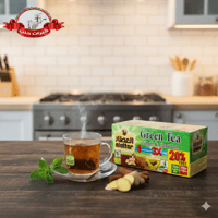 شاي أخضر زنجبيل وقرفة – أعشاب العطار