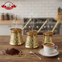 دلال قهوة نحاسية تقليدية - أحجام متعددة