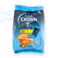 كراون كافيه بنكهة البندق 2*1 بدون سكر مضاف - 10 أظ...