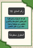 ملخص صفحة واحدة لقواعد السلوك والمواظبة للثانوي وا...