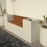 جلسة خارجية كبيرة جاهزة 2 م فيبر وبديل خشب خارجي