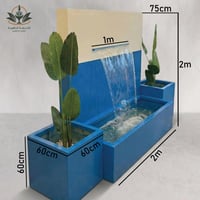 شلال فايبر مصب كبير مع مركنين زرع