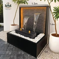 شلال جاهز متحرك مع نافورة مضيئة