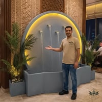 شلال جاهز مضئ مع مركنين