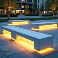 جلسة مضيئة للفلل والأماكن الخارجية