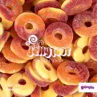 جيلي حلقات الخوخ الحامضة سكر