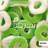 جيلي حلقات التفاح الحامضة سكر