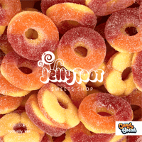 جيلي حلقات خوخ سكر حامض