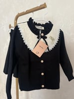 تيور ميوميو صوف مزين بغزل سنارة وازارير لؤلؤ وبروش