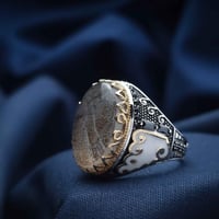 خاتم ملكي مرصع عقيق يماني شجراني