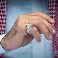 خاتم فضة عقيق يماني طحلبي