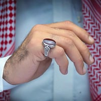 خاتم بوساني عقيق يماني كبدي