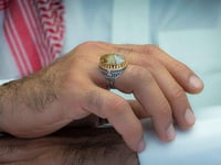 خاتم تراثي عقيق يماني طحلبي