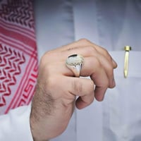 خاتم بحريني عقيق يماني طحلبي