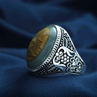 خاتم فضة عقيق يماني سليماني نادر