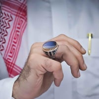 خاتم فضة عقيق يماني شجراني