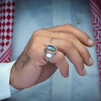 خاتم بوساني عقيق يماني مزهر