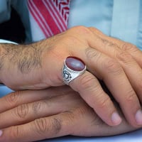 خاتم الاسد عقيق يماني كبدي