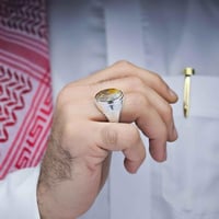 خاتم بحريني عقيق يماني شعب مرجانية