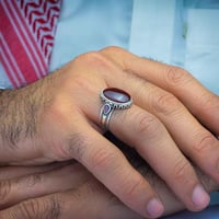 خاتم ملكي عقيق يماني كبدي